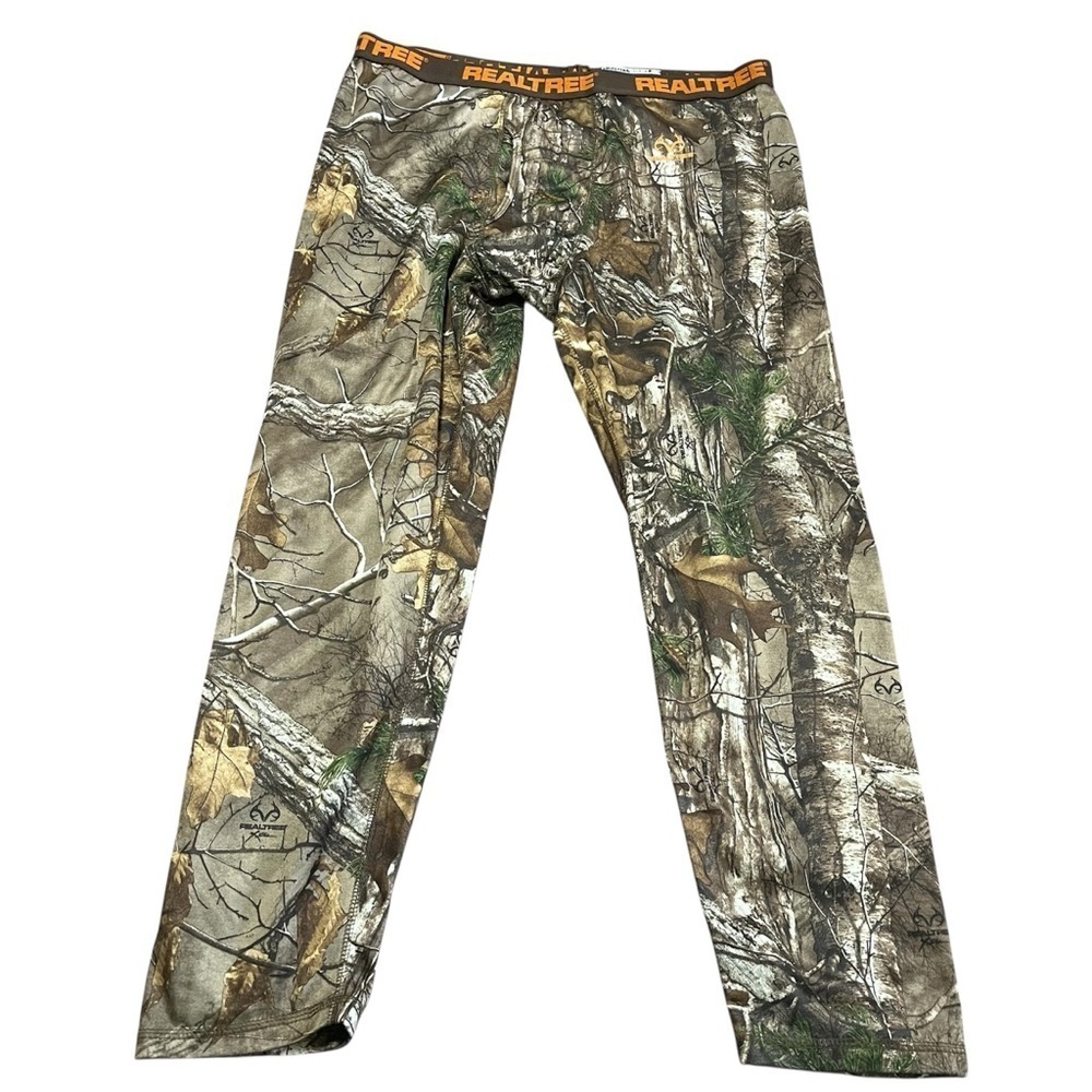 Realtree Camouflage Men's Pants - Green and Brown Size XL Camo Outdoor Athletic